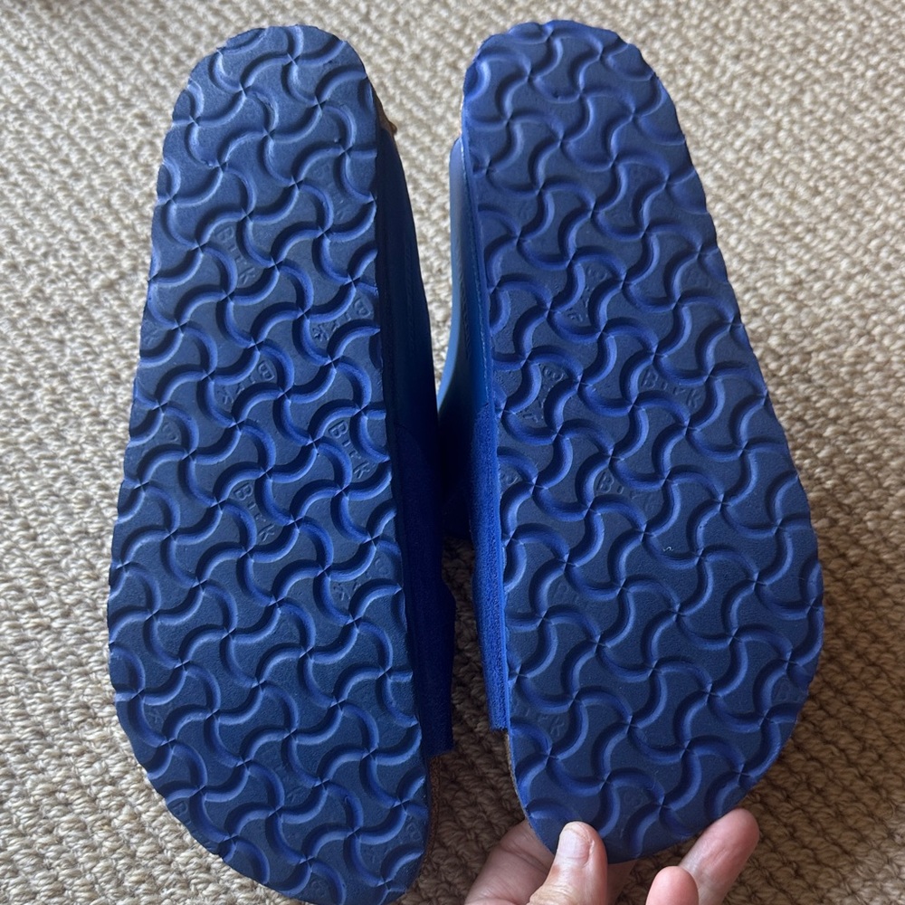 Birkenstock Royal Blue Two-Strap Arizona sandal. - Picture 3 of 4